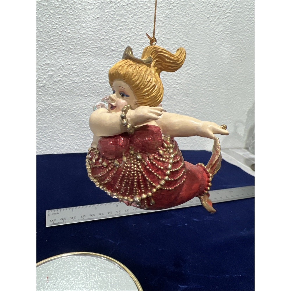 Katherine's Collection Chubby Mermaid Christmas Ornament‎ 4x3.5 Inch